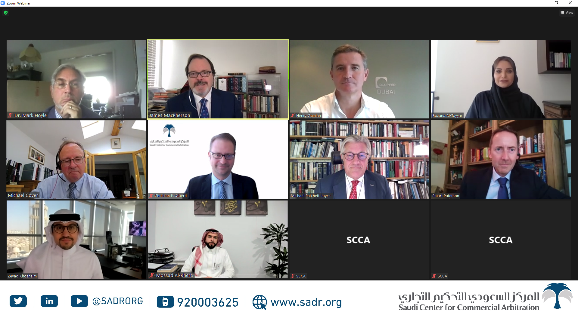 SCCA webinar featuring international experts highlights progress in the development of ADR in Saudi Arabia